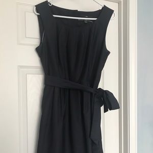 H&M dark navy Button back pleated dress Size 12